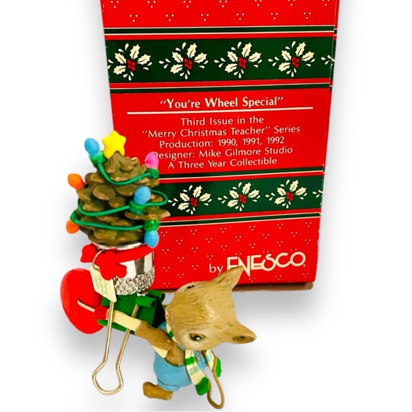 Christmas Ornaments Enesco You're Wheel Special Merry Christmas Teacher Series - Picture 4 of 10